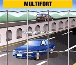 Welded fence MULTIFORT, ZINC + PVC RAL6005, wire 2,5mm / Height 1, m