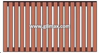 Wood Section 1380x2810 mm.