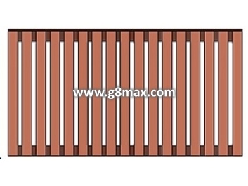 Wood Section 1380x2810 mm.