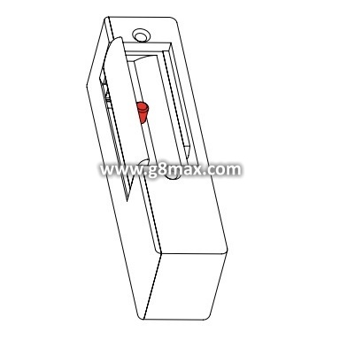 22.1.00 B ~ mäluga elektromagnetsulgur, 150 kg, 12 V AC/DC DIN, vasakpoolne
