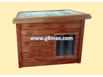 Double kennel with a lift-off lean-to roof