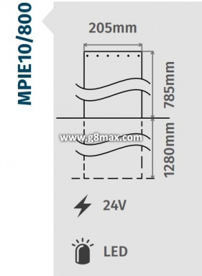 Automatized Bollard MPIE10/400 H 785mm
