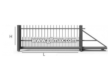 Sliding gate LUX MODERN with built-in automatics