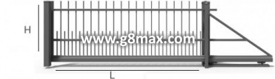 Sliding gate LUX MODERN with built-in automatics