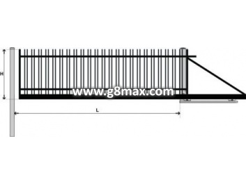 Sliding gate LUX STYLE with built-in automatics