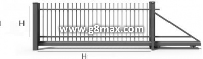 Sliding gate LUX CLASIC with built-in automatics