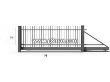 Sliding gate LUX CLASIC with built-in automatics