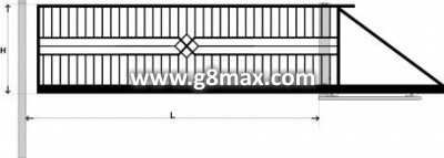 Sliding gate LUX RYBIN with built-in automatics