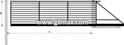 Sliding gate LUX BASIC with built-in automatics