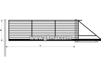 Sliding gate LUX BASIC with built-in automatics