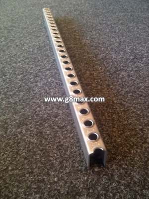 Black stairtread for vertical stairs; 25x37x2; 500 mm