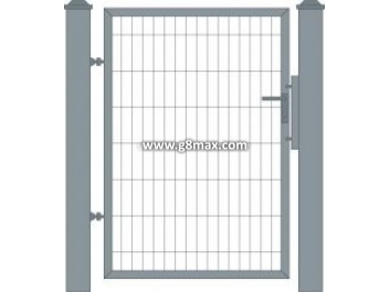 Professional pedestrian gates, Galvanized + Painted + 3D