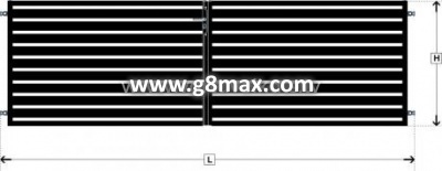 Double Gates LUX HORIZONTAL WOODEN