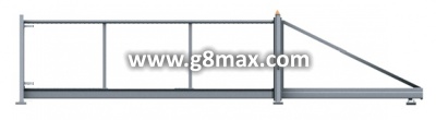 Sliding gate LUX CONSTRUCTION with built-in automatics.