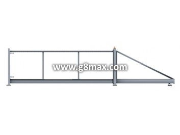 Sliding gate LUX CONSTRUCTION with built-in automatics.