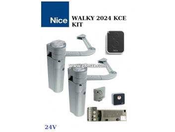 Double gate automation system NICE WALKY 2024 KCE KIT (up to 3.6M) 24V