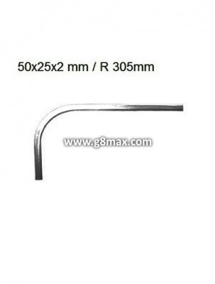 Horizontal gate guide 50x25x2mm / R 350mm