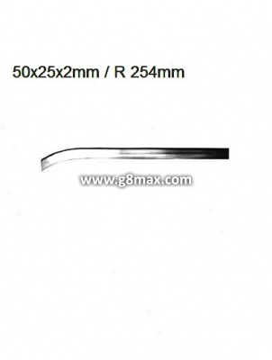 Horizontal gate guide for low elevation 50x25x2mm / R 254mm