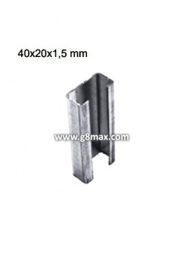 C profile for horizontal guide bar 40x20x1,5mm