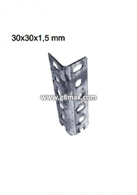 Perforated mounting angle 30x30x1,1mm