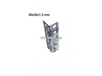 Perforated mounting angle 30x30x1,1mm