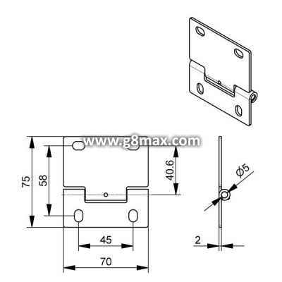 Lifting gate center hinge