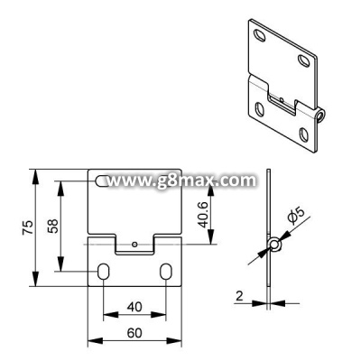 Lifting gate center hinge
