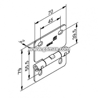 Lifting gate center hinge