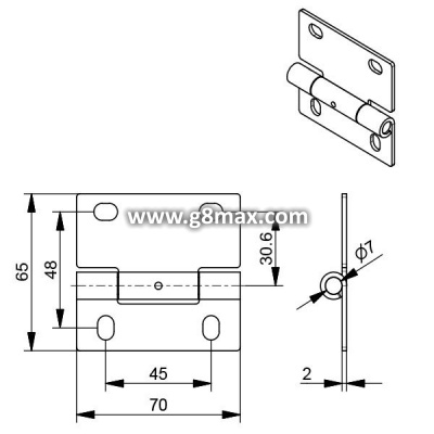 Lifting gate center hinge