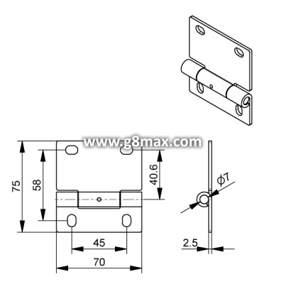 Lifting gate center hinge