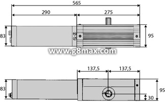 BFT FORB R hydraulic operator for industrial folding doors 2.4 m².