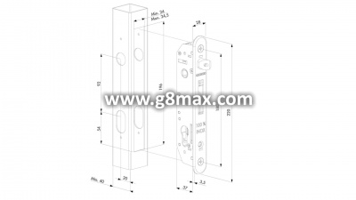 LOCINOX FORTYSET-40L- MA- FOLDING LOCK WITH HANDLES