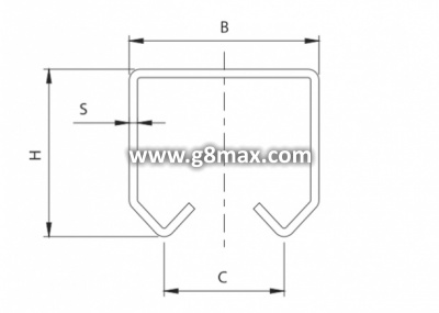 COMUNELLO Sliding trolley 24Grande, L=6000mm, 60x67x2 mm (galvanized)