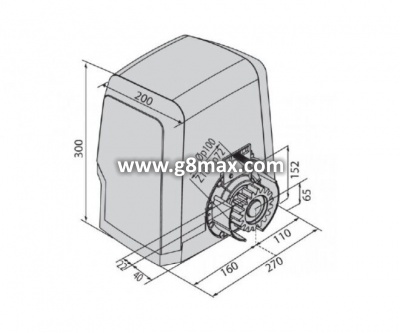 BFT ARES VELOCE SMART BT A 500 Sliding gate motor