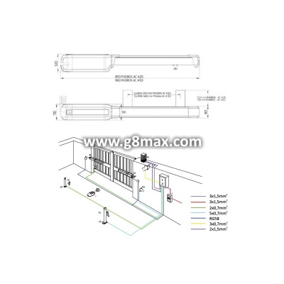 Drehtorantriebsmotor BFT PHOBOS AC A 25
