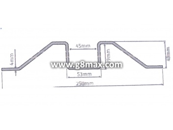 Surface profile for chain barrier MOTORLINE CHLCCS 1M