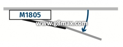 Sliding elbow for "INSIDE" GLASS DOOR motorline B1805VI