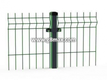 3D panel fence GALVANIZED + RAL6005 green