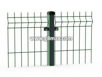 3D panel fence GALVANIZED + RAL6005 green