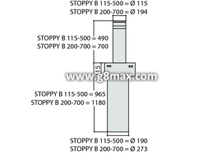Automatic electromechanical BOLLARDS / Locker BFT STOPPY B 230V 115/500