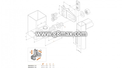 LOCINOX GBMU4D20-B-6005-130-50 hinged