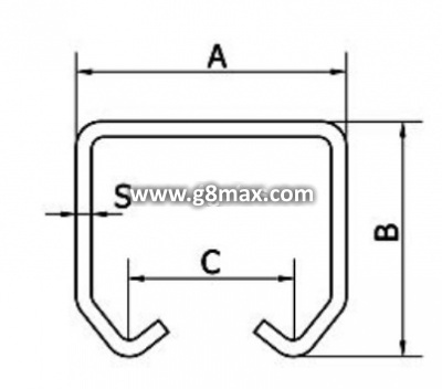 COMBI ARIALDO Sliding trolley PICCOLA, L=1000mm, 33x34x2 mm (galvanized)